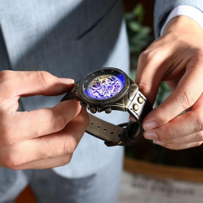 JAM TANGAN FNGEEN ORIGINAL PREMIUM JAM060B7 OTOMATIS ANTI AIR KULIT