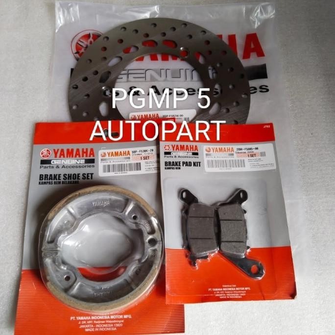 Paket piringan cakram depan+Rem depan & belakang Yamaha Aerox lexi