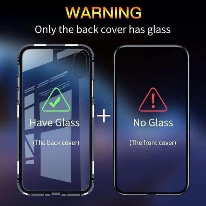 Magnet case backglass iphone XS max 6.5 Case casing cover magnetic