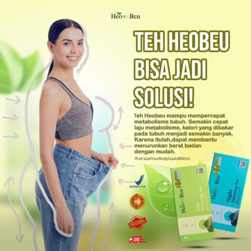 

Heobeu Teh Slimming Tea Diet Herbal Pelangsing Berhologram Day Night Menahan Nafsu Makan Dan