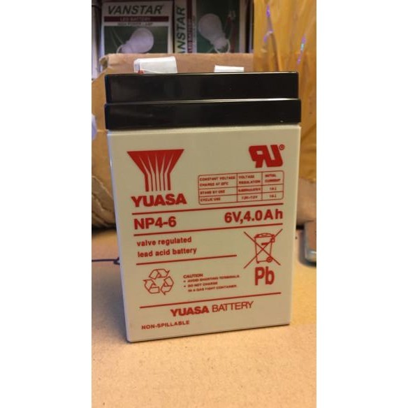 TERMURAH - Baterai Kering Np / Aki Kering / Aki VRLA Yuasa 6volt 4Ah