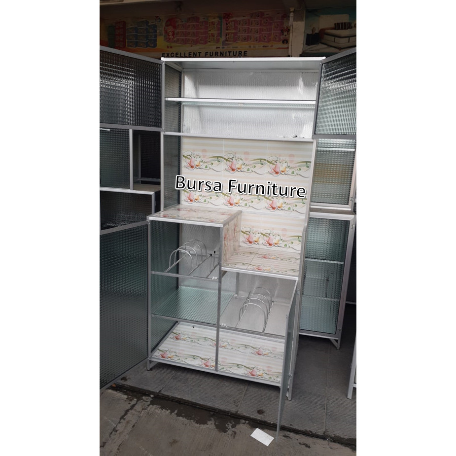 Rak Piring 2 Pintu Magic.Com Bawah Keramik /Rak Piring 2 Pintu