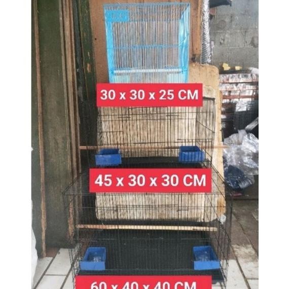Kandang Kucing Kelinci Burung Besi Lipat Murah Import & Lokal Free 2 Tempat Makan Size L Kandang Bur