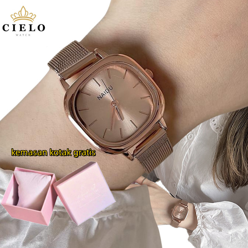 BEST SELLER CIELO Jam Tangan Wanita Automatic Watch Arloji Untuk Wanita dengan kotak Tali Kulit
