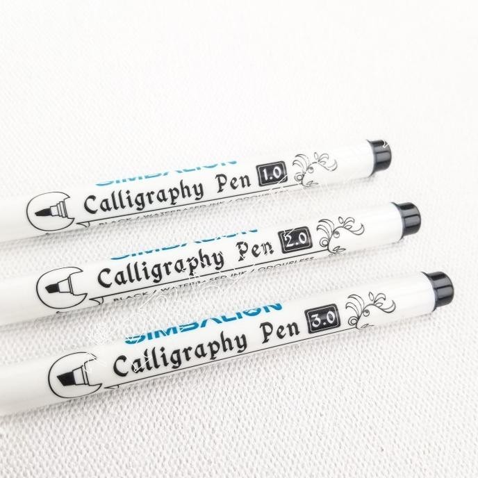 

Simbalion Calligraphy Pen 1.0/2.0/3.0 Black / Pena Kaligrafi