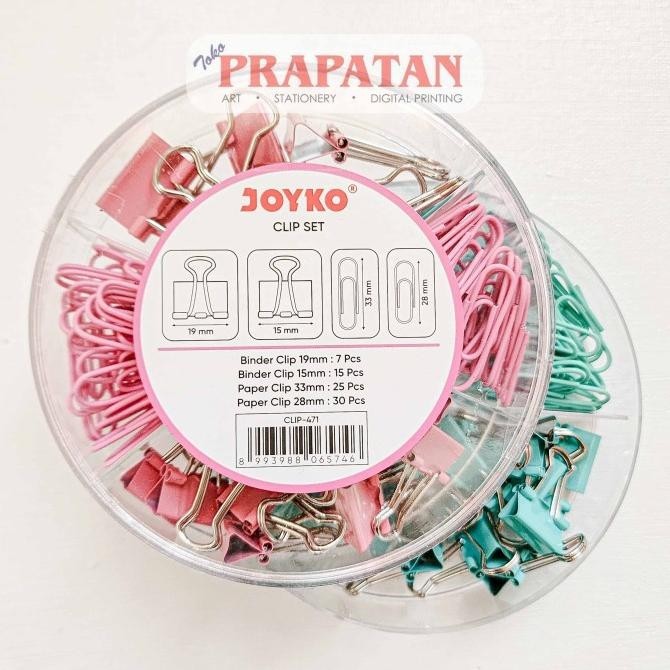 

Joyko Binder Paper Clip Set CLIP-470~471 | Set Penjepit Kertas