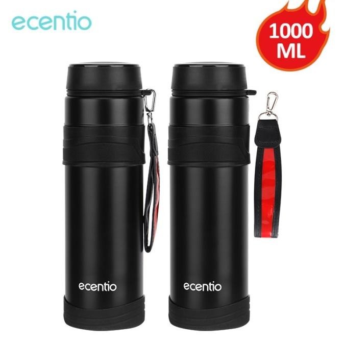 ecentio 1000ml Botol Minum Termos Termos air panas tumbler 304