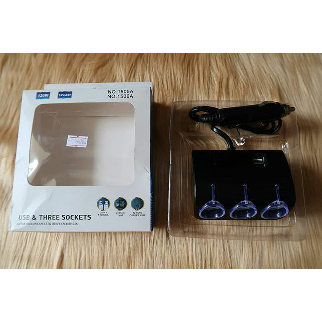 Triple Socket Lighter Colokan Rokok Bercabang Cas Hp Best Produk