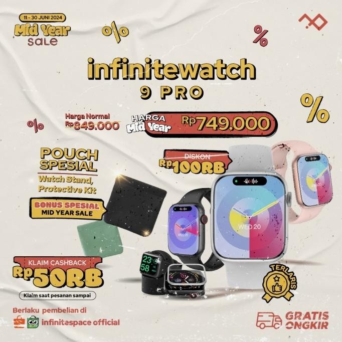 [TERLARIS] infiniteWatch 9 Pro with 2.0" HD AMOLED Display