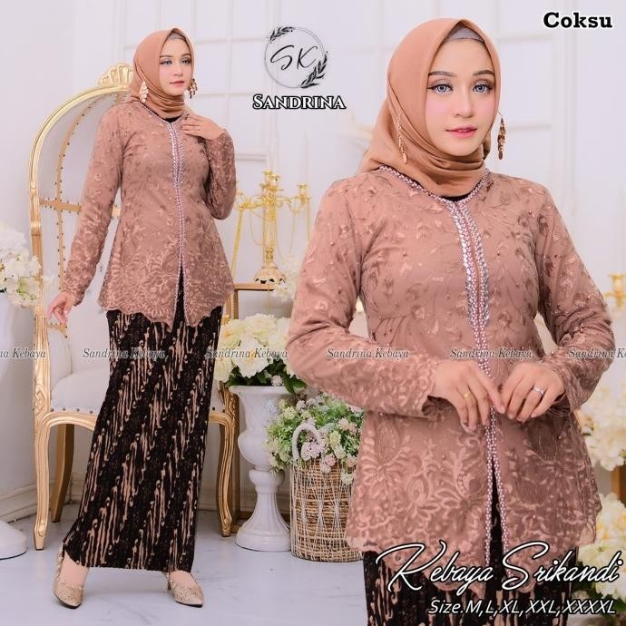 Set Kebaya Srikandi Mix Payet Busui Kebaya Modern Jumbo Ld 120