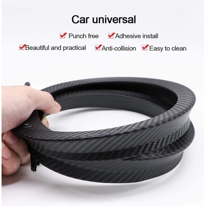 List Carbon 4D Over Fender (4 Pcs) | Lip Spakbor Ban Mobil Universal