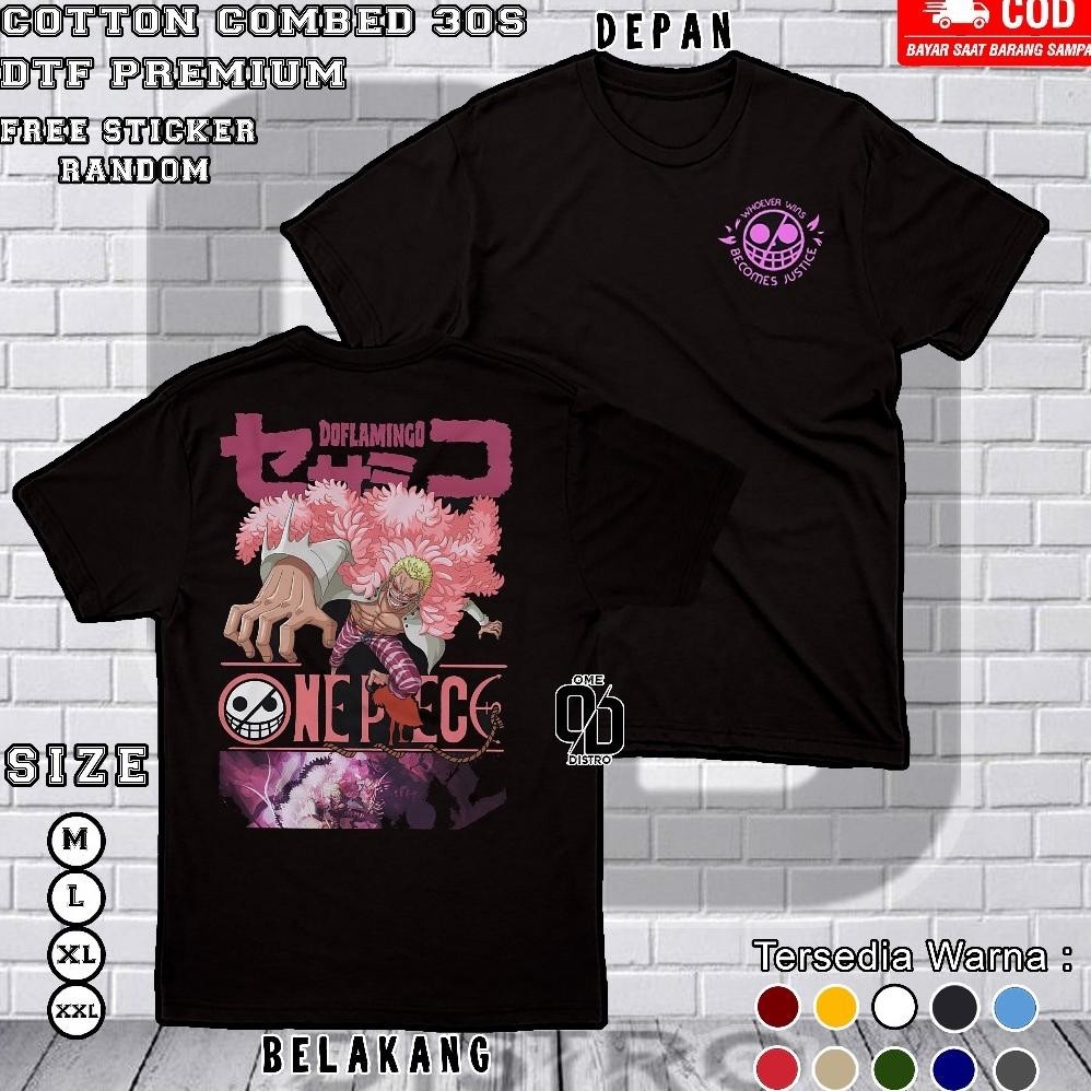 Promo Kaos Baju One Piece Doflamingo Kaos Anime One Piece Premium