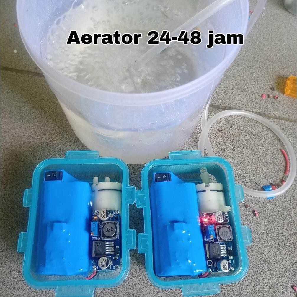 yang baruuu aerator charger box anti air tahan 48 jam untuk udang hidup | aerator untuk mancing