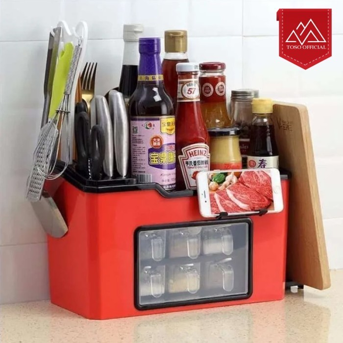 RAK BUMBU DAPUR RAK PISAU SEASONING BOX MULTI FUNCTION RACK STORAGE