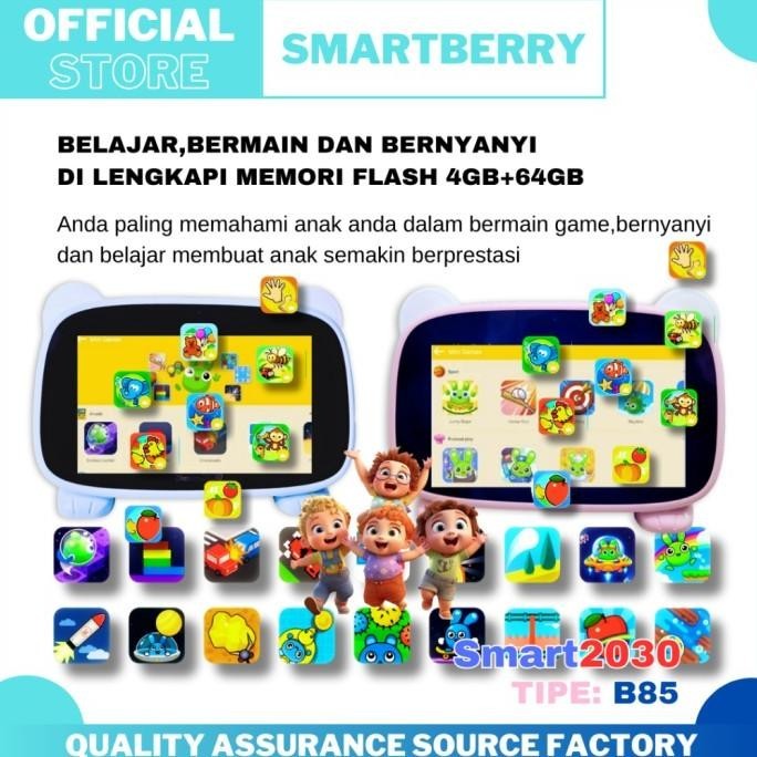 

B99 7inc - Tablet Edukasi Speaker Anak Full Set Kids Study Tab Android H24M