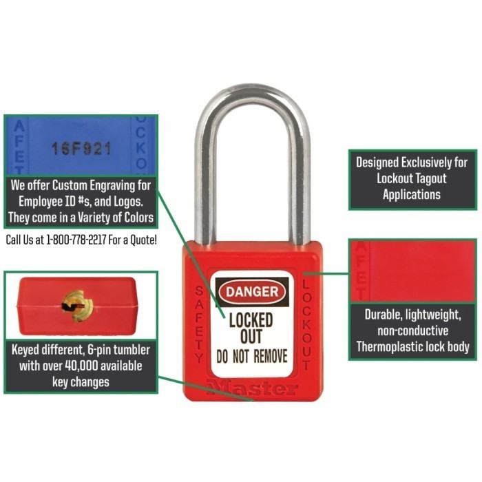 ] MasterLock Thermoplastic Safety Padlock TERLARIS