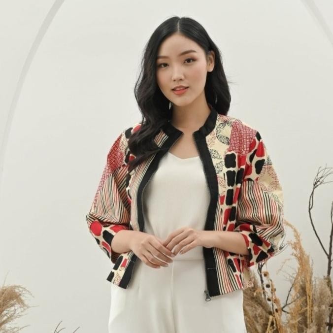 bomber jaket batik wanita