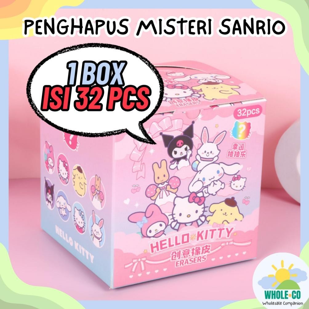 

(1 Box Isi 32 Pcs) Penghapus Misteri Paket Sanrio Premium Karakter Melody Kuromi Lucu Unik Imut Termurah Grosir Cod B-1002 Sale