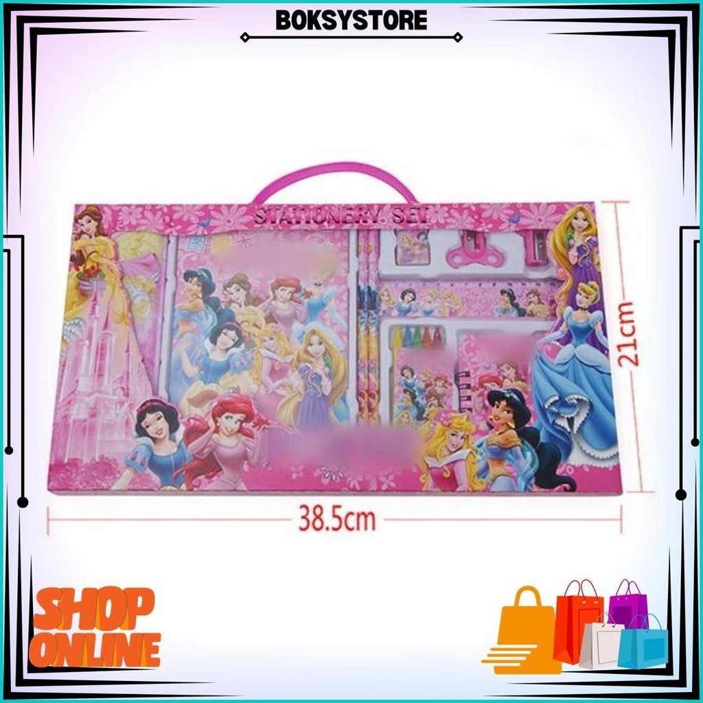 

[1Kg 5Pcs] Babyland Paket Alat Tulis 14 In 1 / Stationery Set / Study Set Anak Karakter / Set Alat Tulis Box Anak Sale