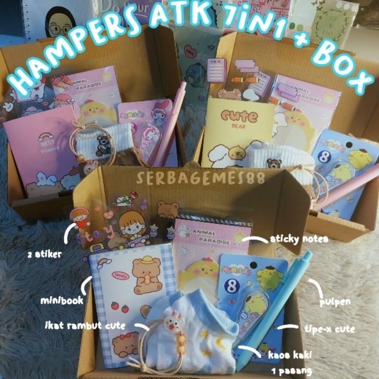 

Serbagemes88 - Set Alat Tulis 7 In 1 Karakter / Hampers Kado Gift Wisuda / Stationery Set Hadiah Lucu Lebaran / Kado Ulang Tahun Cewek / Hampers Murah / Gift Box Lucu / Stationery Set Aesthetic / Paket Alat Tulis / Peralatan Sekolah / Kado Unik Perempuan