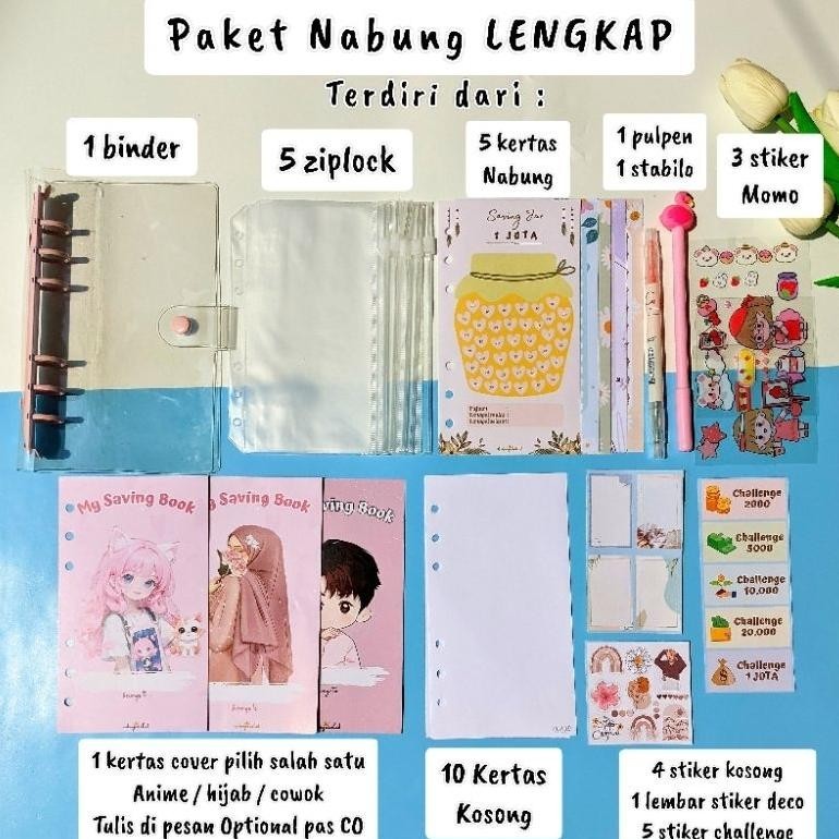

Paket Binder Nabung A6/ Binder Keuangan Murah Viral / Binder A6 / Binder Sequin Binder Daisy Binder Hologram Binder Transparant / Zipper / Ziplock A6 Sale