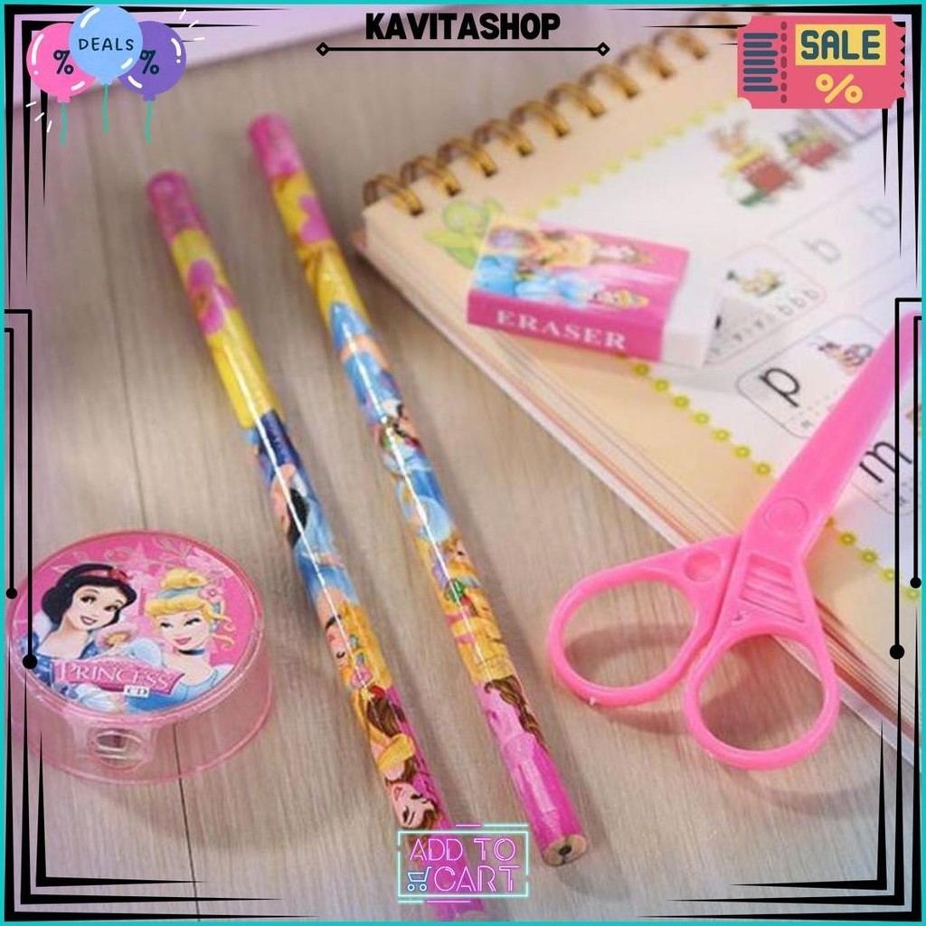 

Lysashop - Set Alat Tulis Anak Stationery 10 In 1 Pena Pensil Penghapus Rautan Peralatan Sekolah Anak Promo