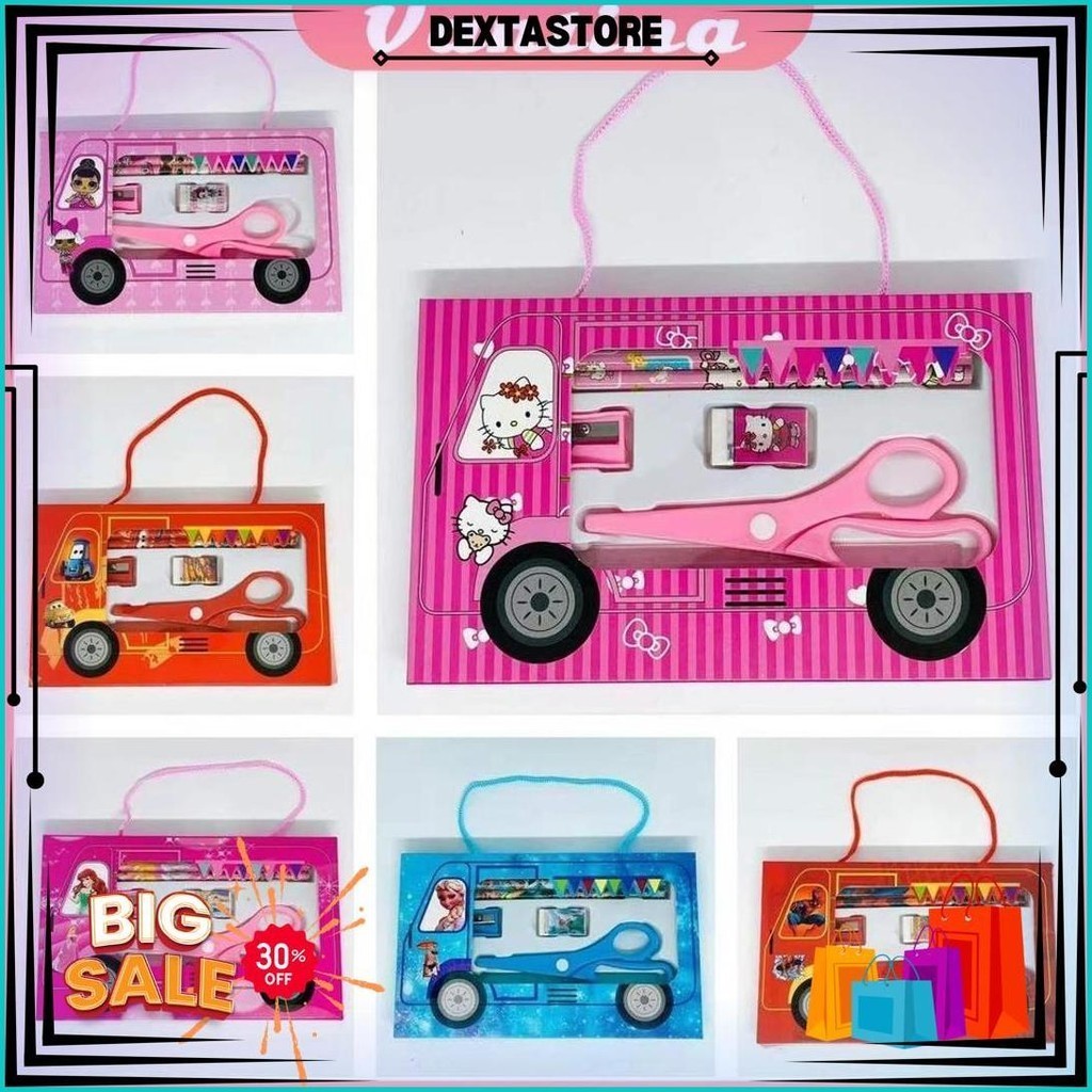 

Stationery Set Karakter 6 In 1/Alat Tulis Set Lucu/ Paket Alat Tulis Kotak Pensil/ Study Set Hadiah Sale