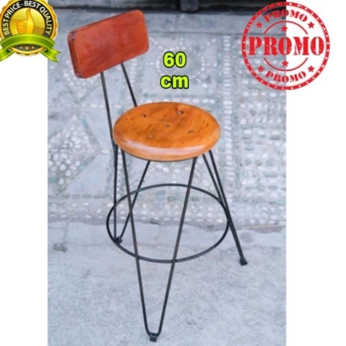 Ready...Ready...Ready...] KURSI CAFE BAR SANDAR KAKI BESI TINGGI 60 CM KUAT DAN KOKOH