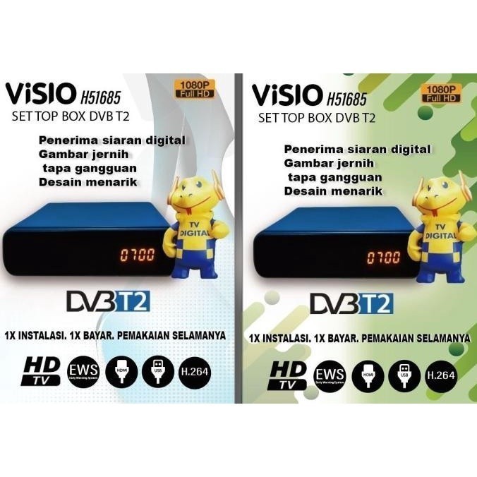 OST Set Top Box STB DVB T2 Maxtron Receiver TV Tabung Analog Ke TV Digital Full HD 1080P Mini Versio