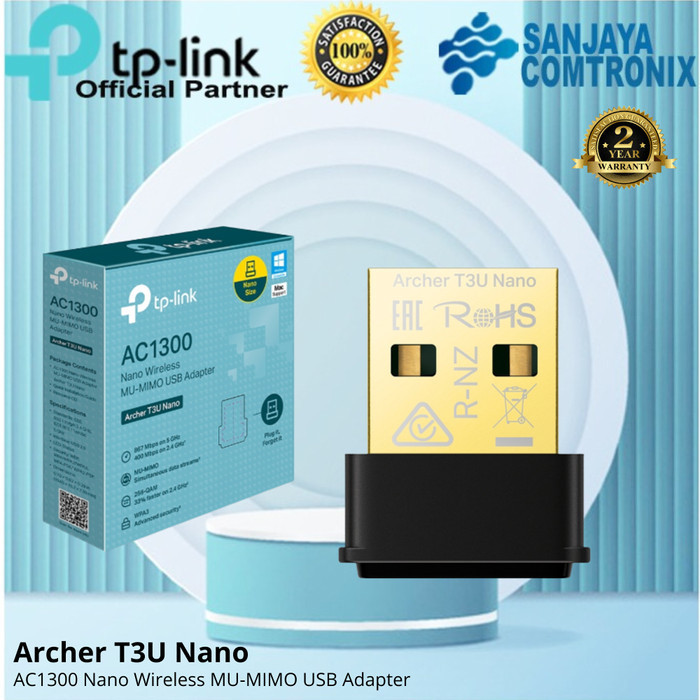 Ready TP-LINK ARCHER T3U NANO AC1300 Nano Wireless MU-MIMO USB Adapter