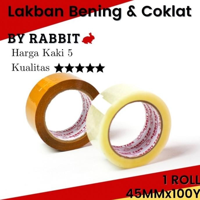 

Lakban Rabbit Besar 100 Yard 2 inc Solasi Coklat Bening Daimaru Nachi Mechatronik Indo