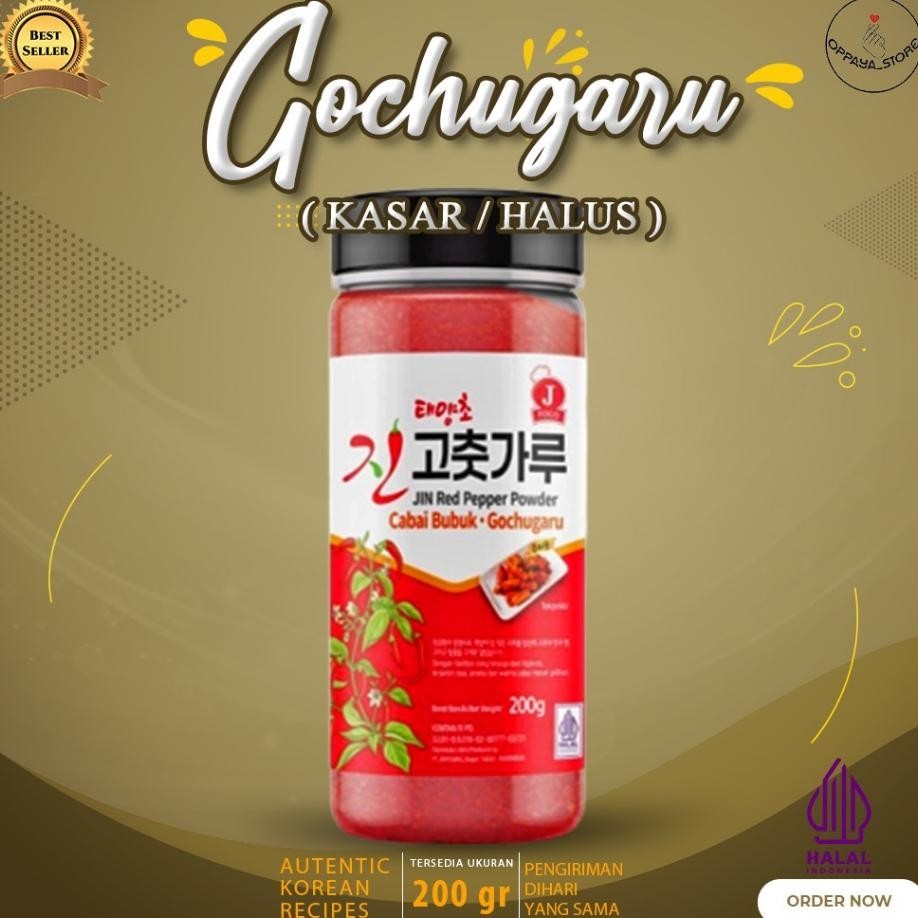 

Gochugaru Korea Jin Red Pepper Bubuk Cabe 200Gr Halal