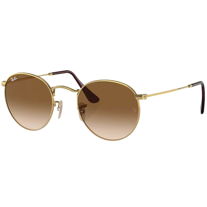 Ray-Ban Sunglass Round Metal RB 3447 001/51 50 Gold w/ Brown Gradient