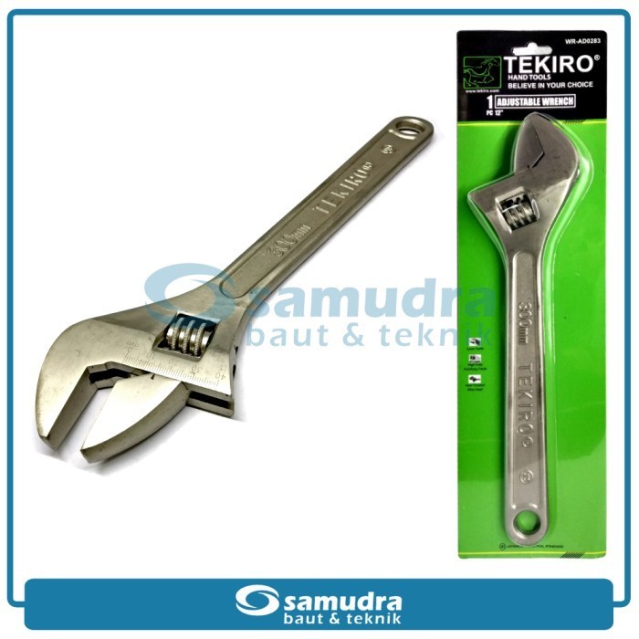 Tekiro Wr-Ad0283 Kunci Bago 12" Inggris Jepit Baut Wrench Serbaguna