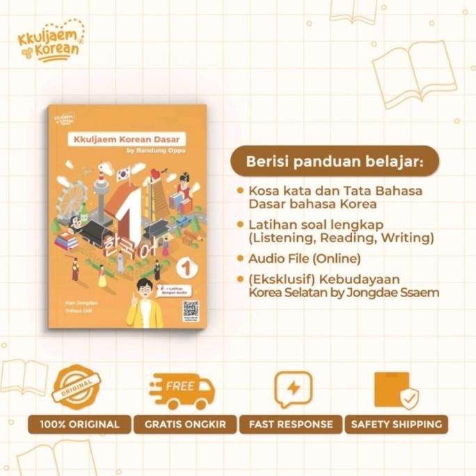 [New] Buki Belajar Bahasa Korea - Kkuljaem Korea Dasar 1