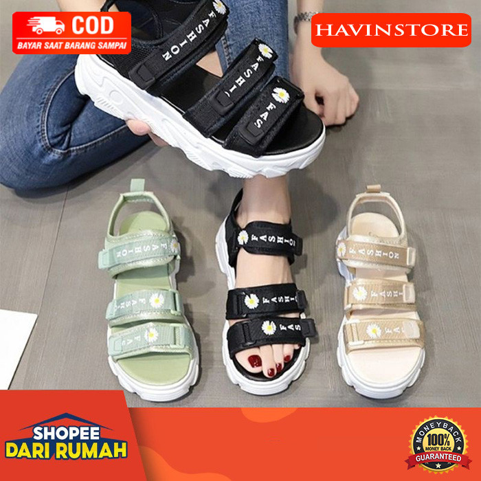 Sandal Slop Wanita // Sandal Sendal Gunung Wanita Kekinian Model Korea Sandal Fashion Cewek Anak