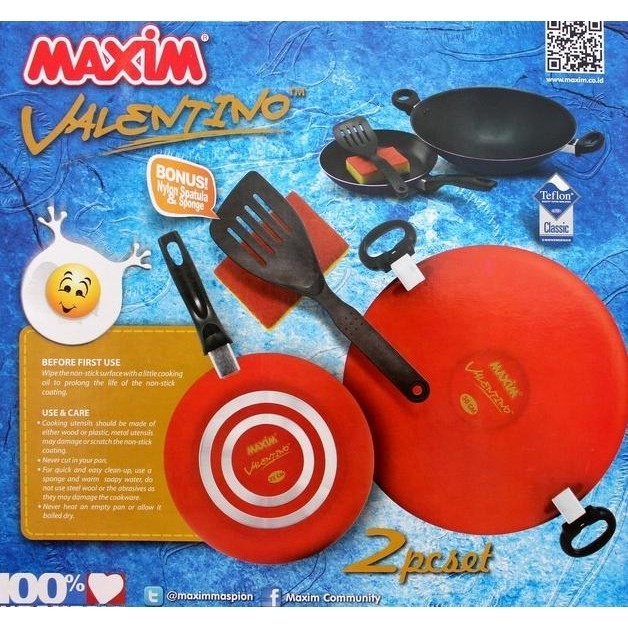 Maxim Valentino Set (Wajan+Teflon)