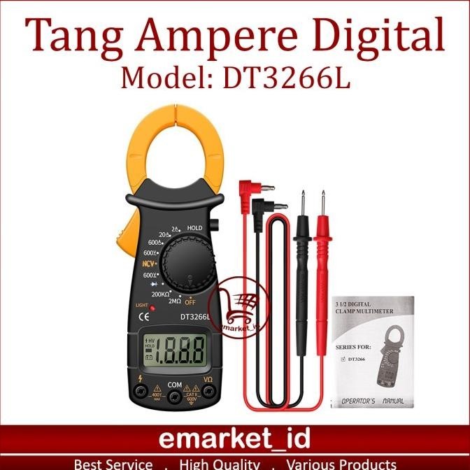 Tang Ampere Digital Dt3266L / Clamp Meter Dt 3266 L / Ampermeter