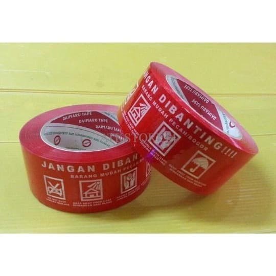 

Lakban Fragile Merah Daimaru 2 Inch X 100 Meter 1 Dus Grab/Gojek Only