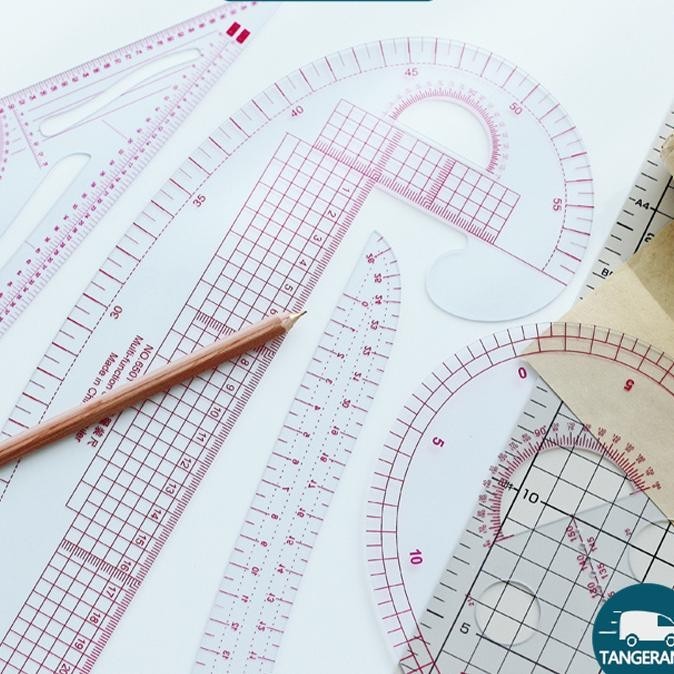 

7 Pcs Ggaris Pola Jahit Set Lengkap Clear Measuring Tailor Ruler Untuk Industri Pakaian Menjahit