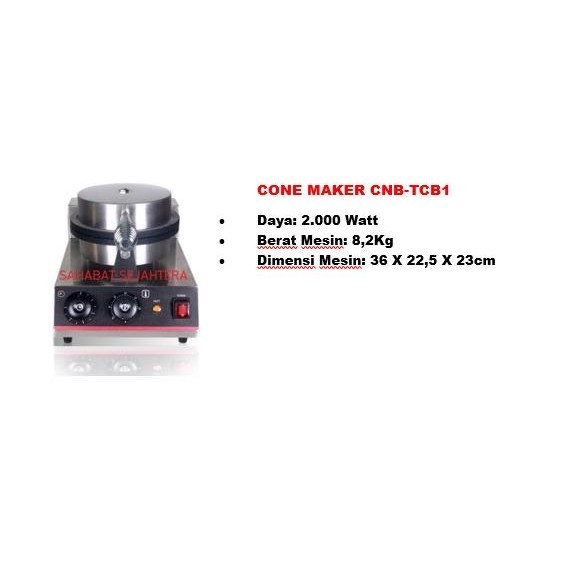 [Garansi] Cone Maker Cnb-Tcb1 Mesin Waffle Cone Ice Cream
