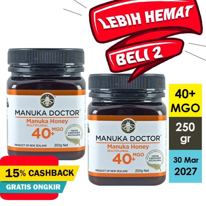 

Ready Madu MANUKA DOCTOR Manuka Honey MGO 40 250gr Multifloral