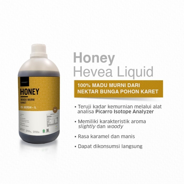 

Ready haldinfoods Madu Karet Murni Honey Hevea - 1 liter