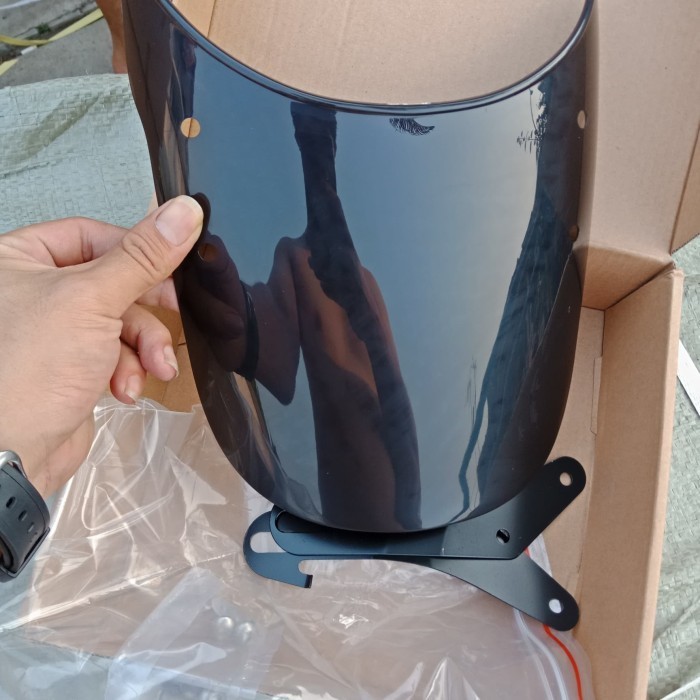 Windshieldn Headlamp Fairing - Winsil Armik Custom W175 Universal