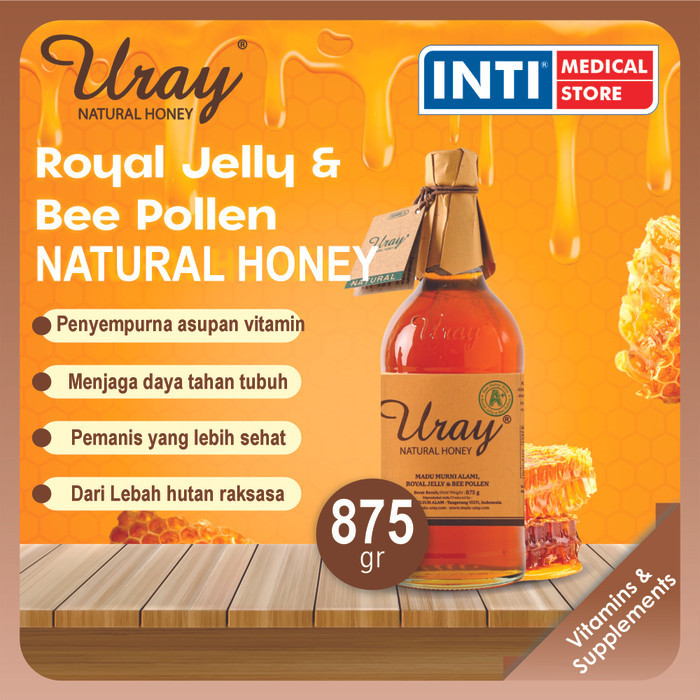 

Ready Madu Uray Natural Honey Royal Jelly & Bee Pollen 875gr Madu Murni