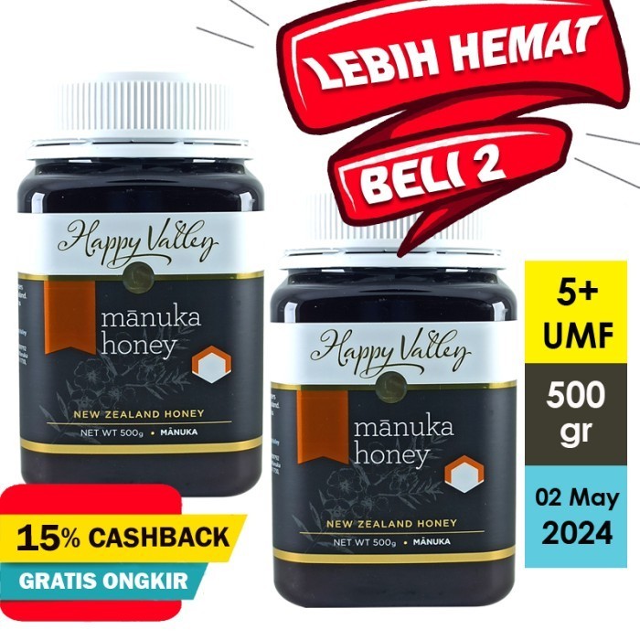 

Ready Madu HAPPY VALLEY Manuka Honey UMF 5+ 500gr