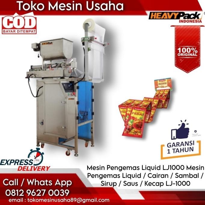 [Ready] Mesin Packing Kemasan Sachet Otomatis Saos Sambel Lj-1000 Heavypack