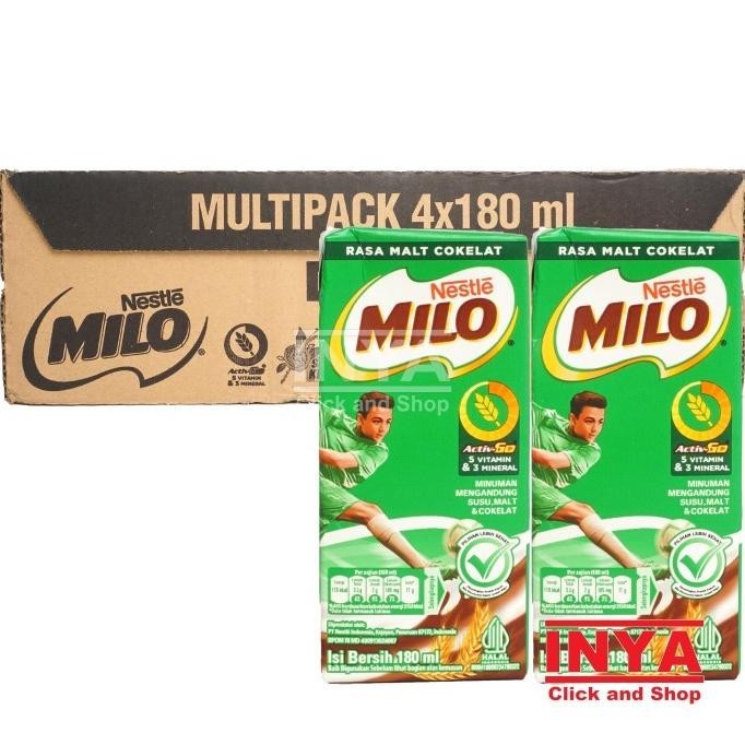 

Nestle Milo Rasa Malt Cokelat 36x180ml BOX - Susu Kemasan - Chocolate Milk Drink