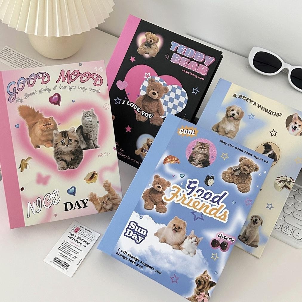 

er-56 [HARU] Y2k Pet Design A5 Cover Binder 6 Ring | Binder A5 Versi Y2k Lucu Gemes Hemat