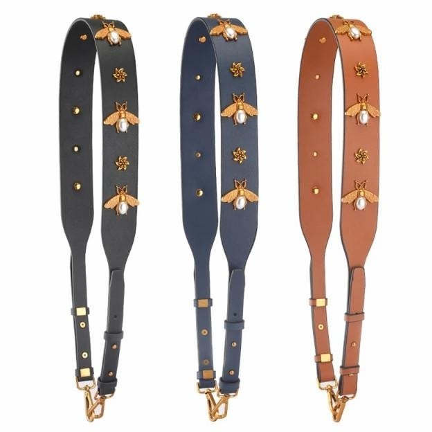 Bag Strap MK Vintage Leather Bag Straps Tali Tas Adjustable 108-120Cm